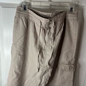 Casual Beige Cargo Skirt